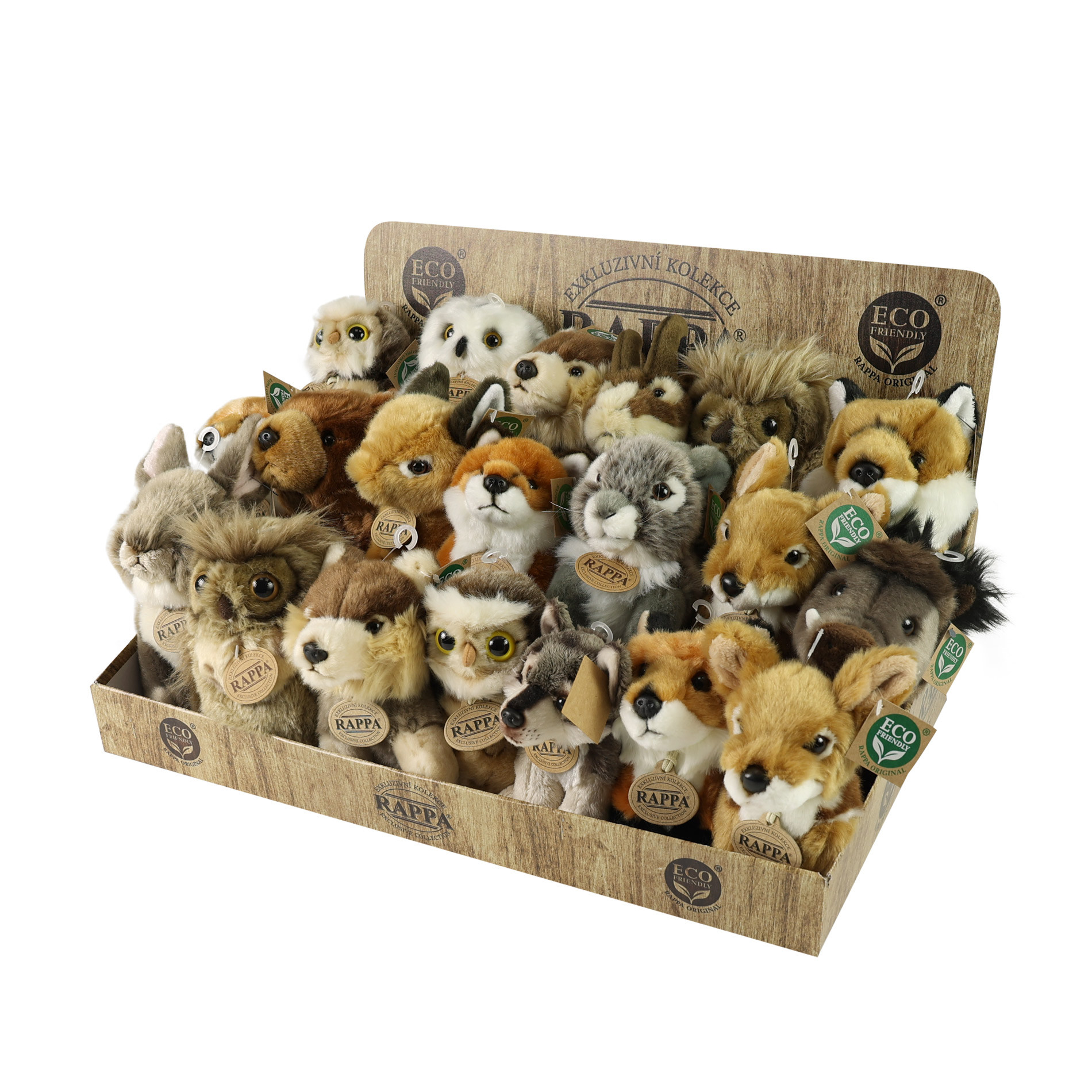 Plush forest animals display ECO-F.