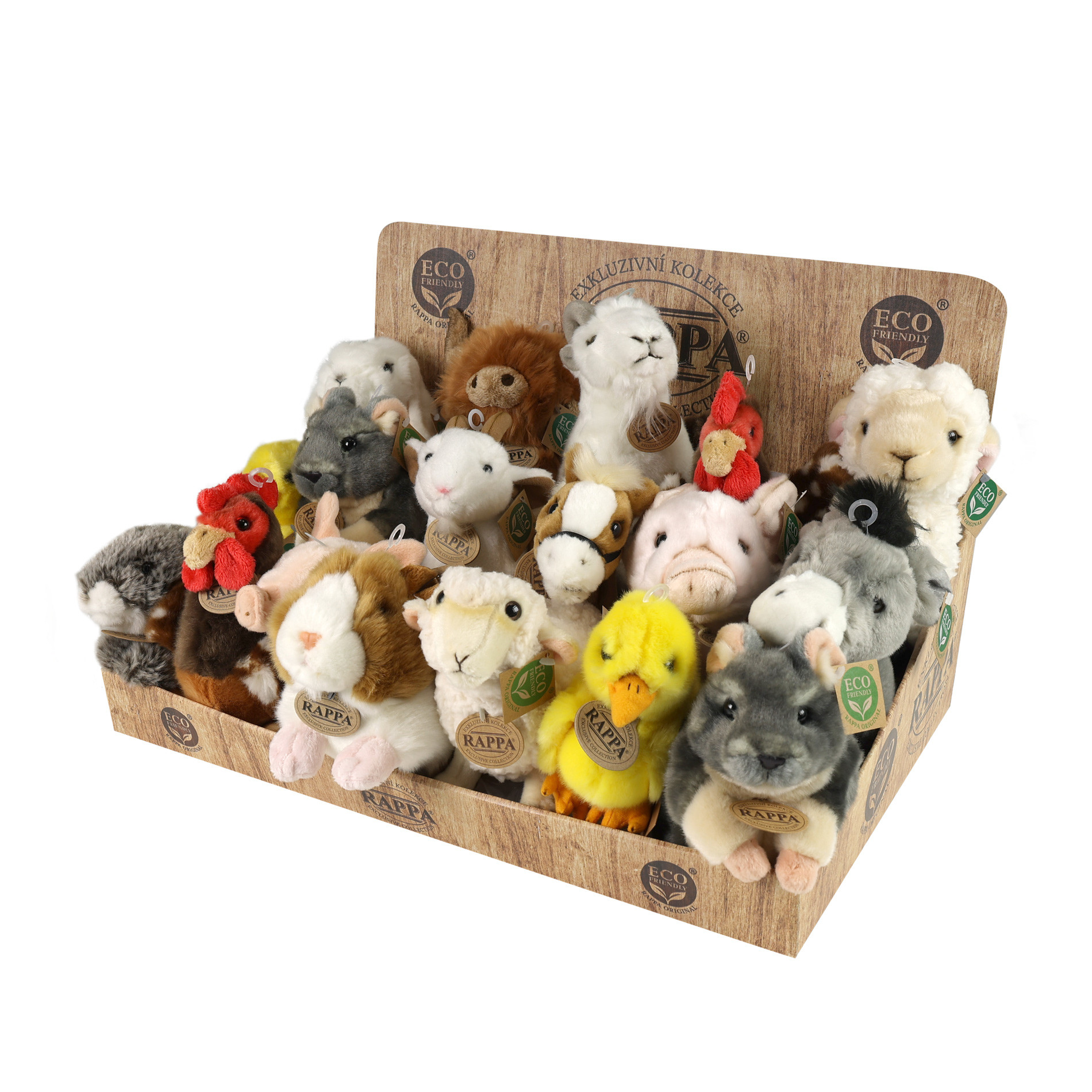 Plush pets display ECO-FRIENDLY