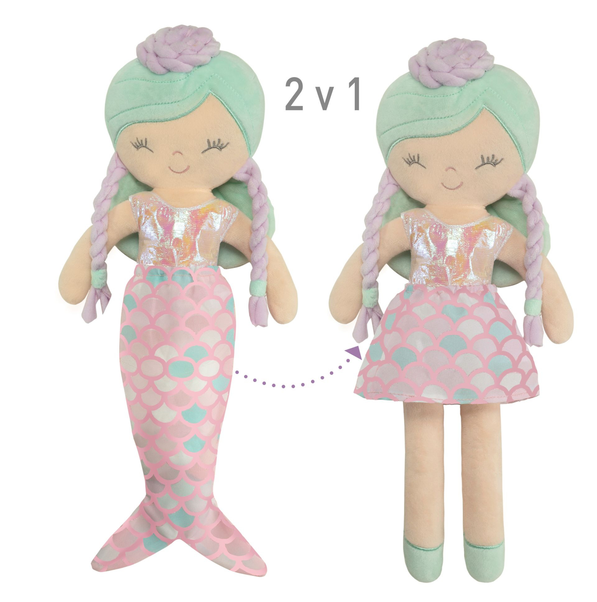 Plush doll 2in1 OCEAN FANTASY - 36 cm