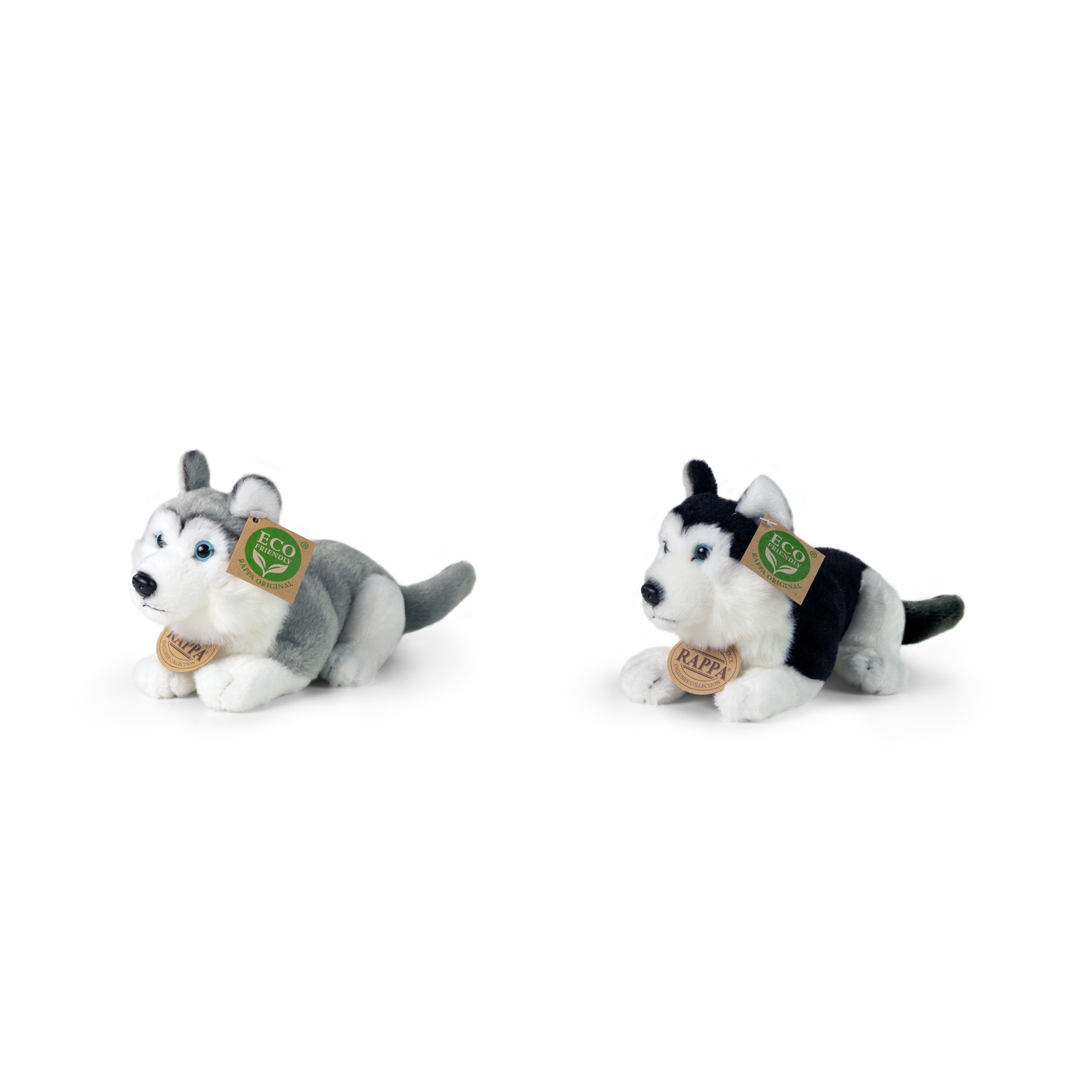 Plush Husky dogs asst. 17cm ECO-FRIENDLY