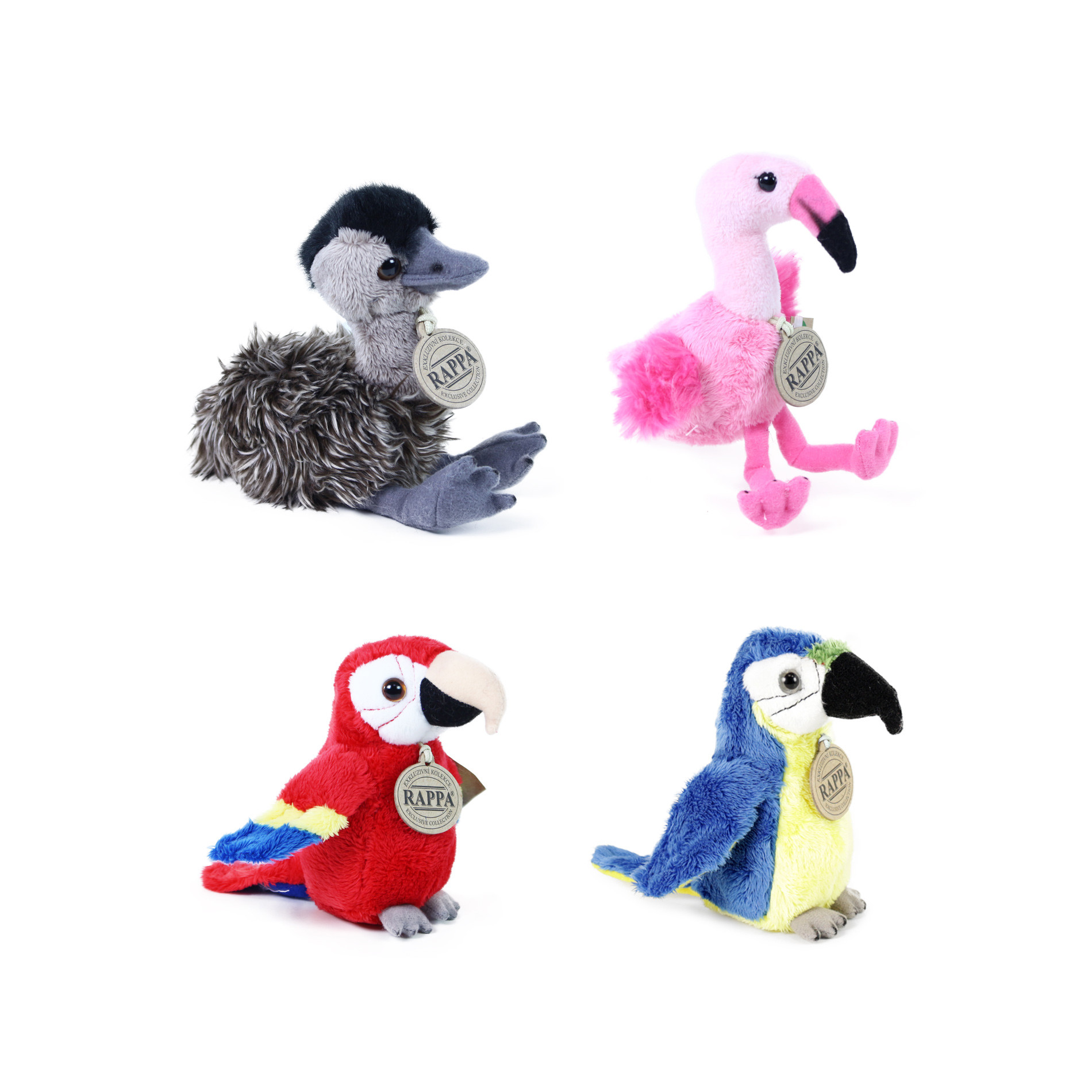 Plush birds assort 15 cm ECO-FRIENDLY