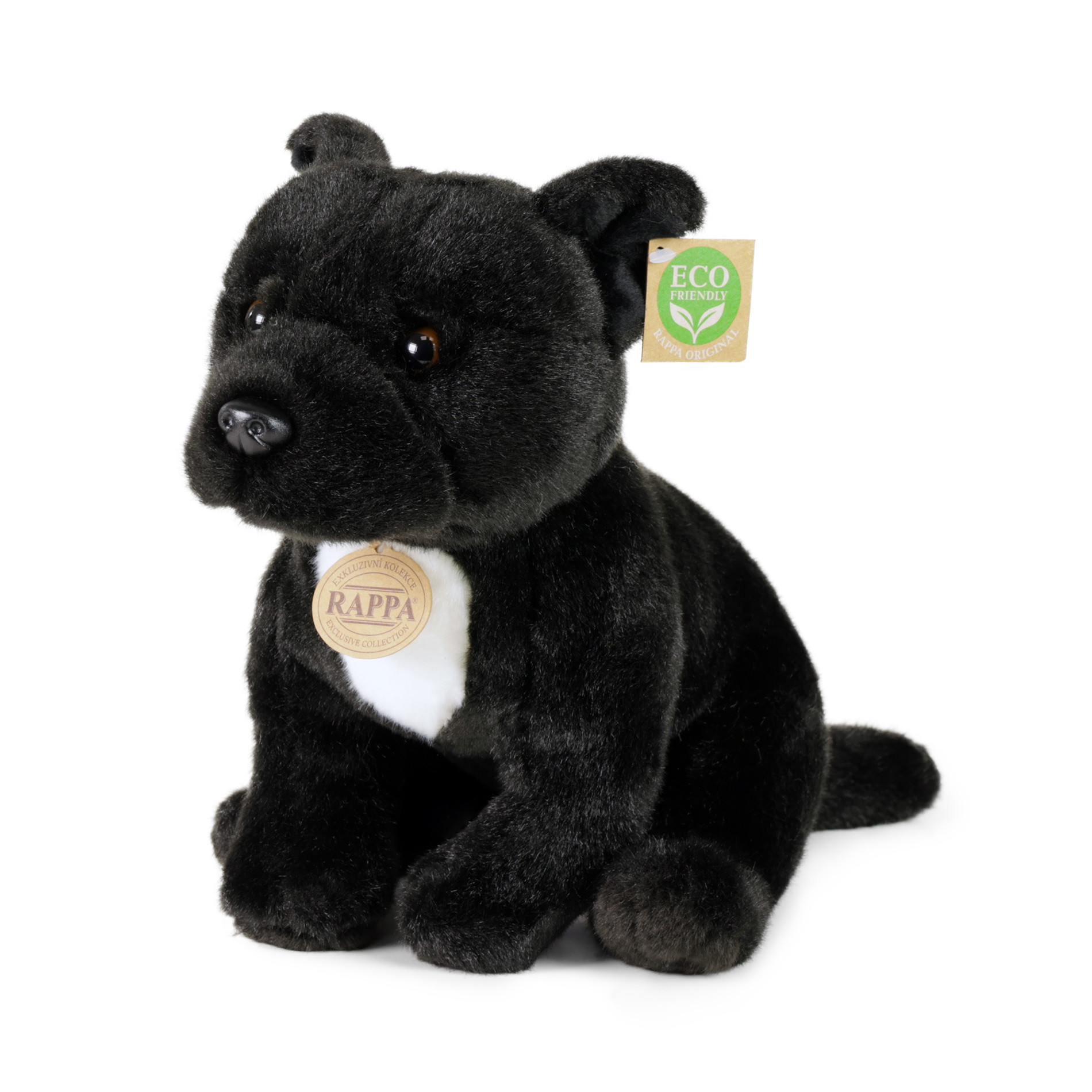 Plush black Stafford 30 cm ECO-FRIENDLY