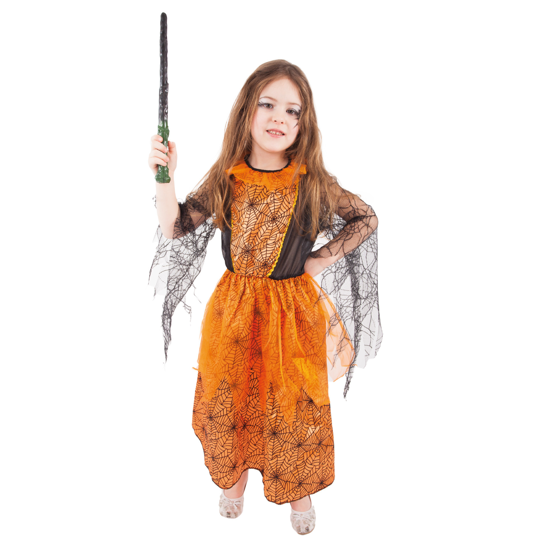 Children costume - orange witch (M) e-pack
