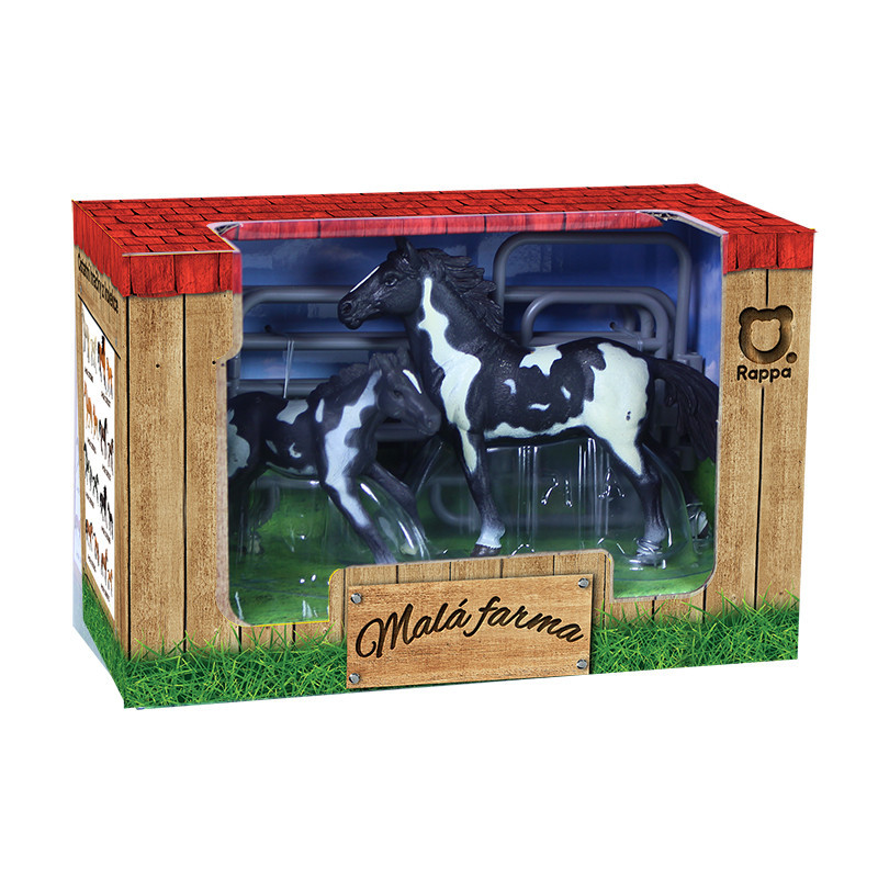 Horse set 2 pcs with fence