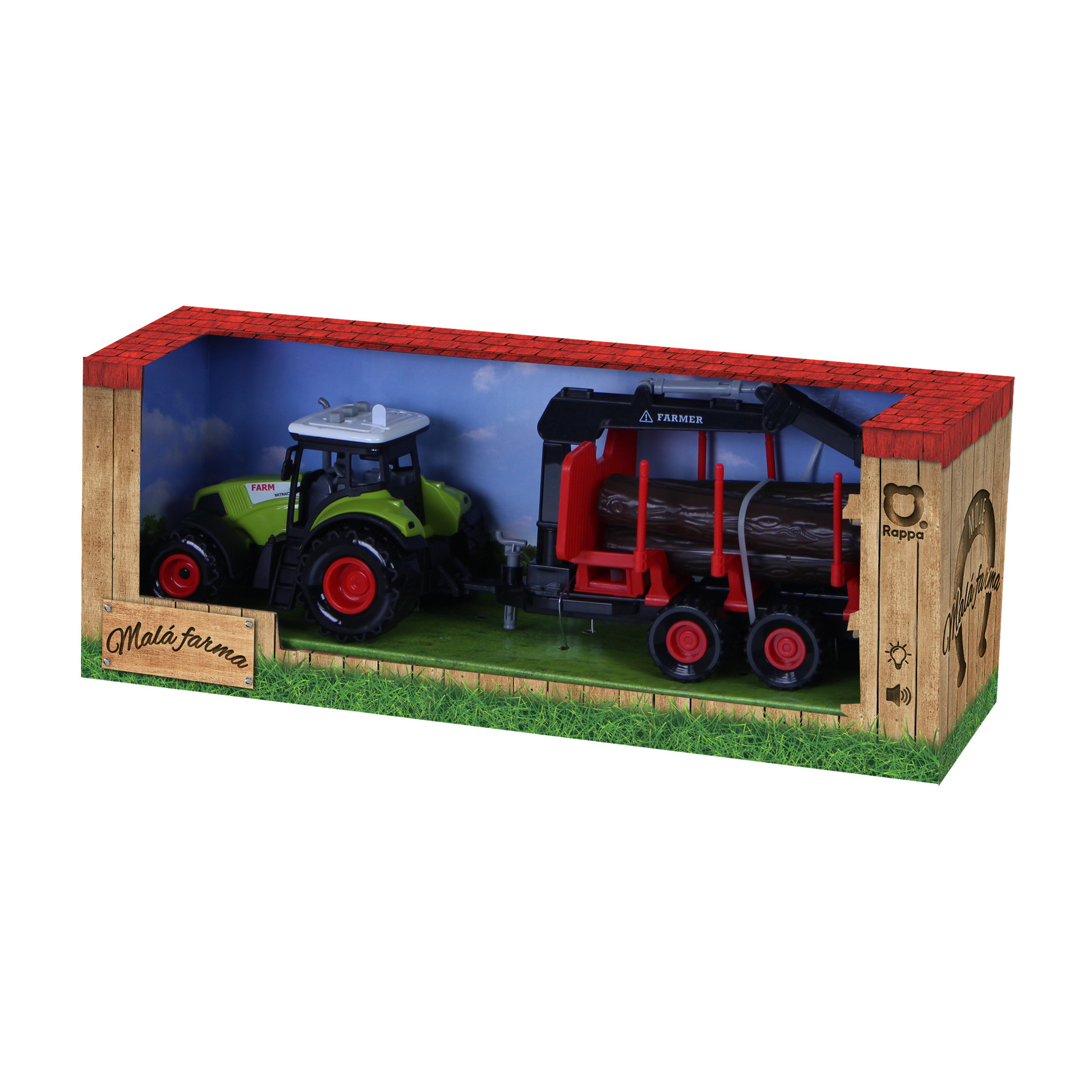 Plastic tractor with siding