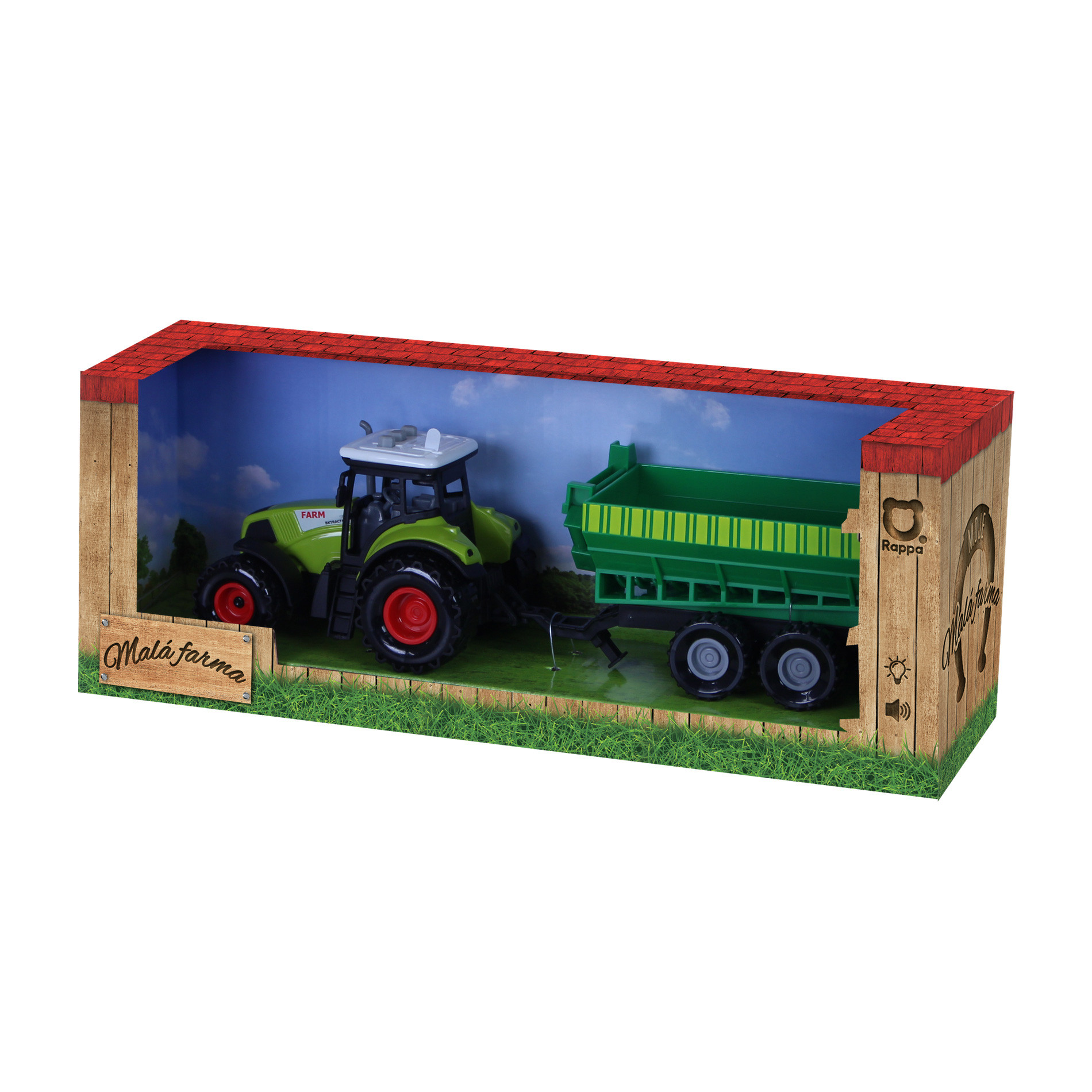 Plastic tractor with siding