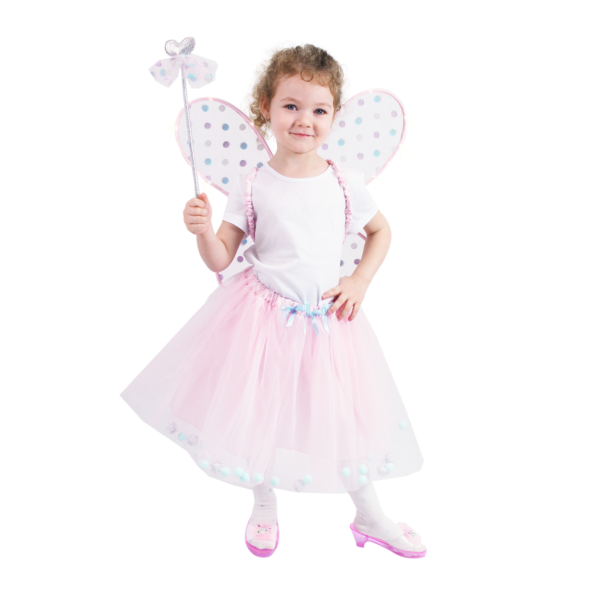 Children costume pink fairy tutu skirt e-pack