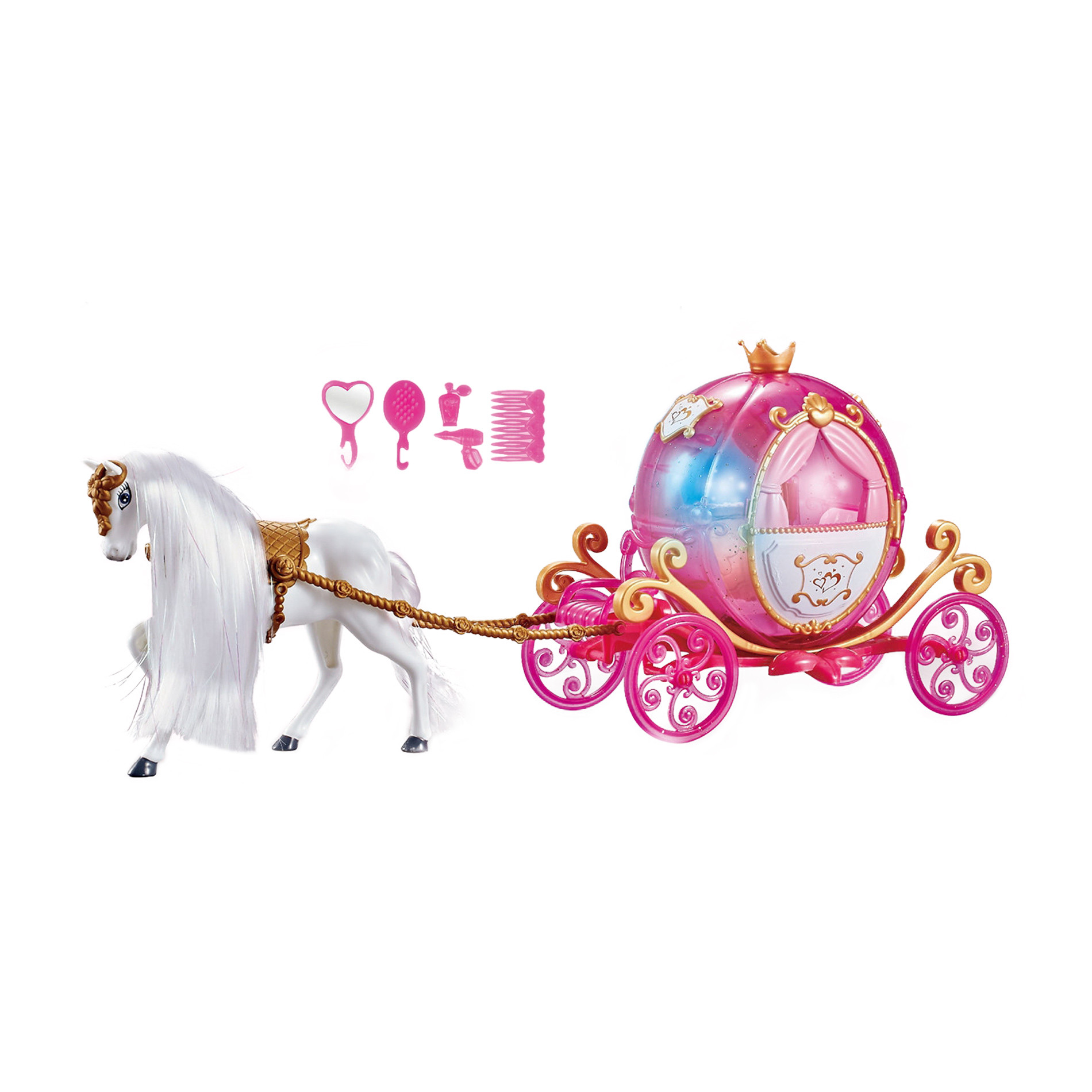 Pink horse and carriage