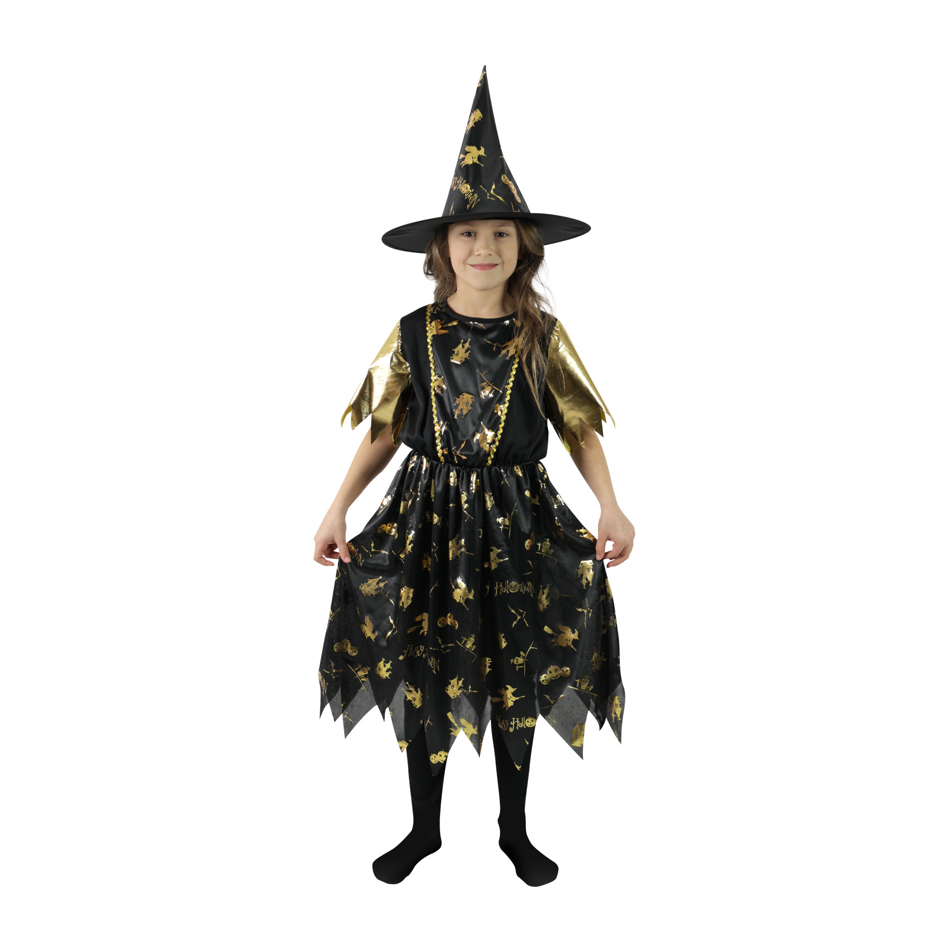 Children costume - golden witch (S) e-pack