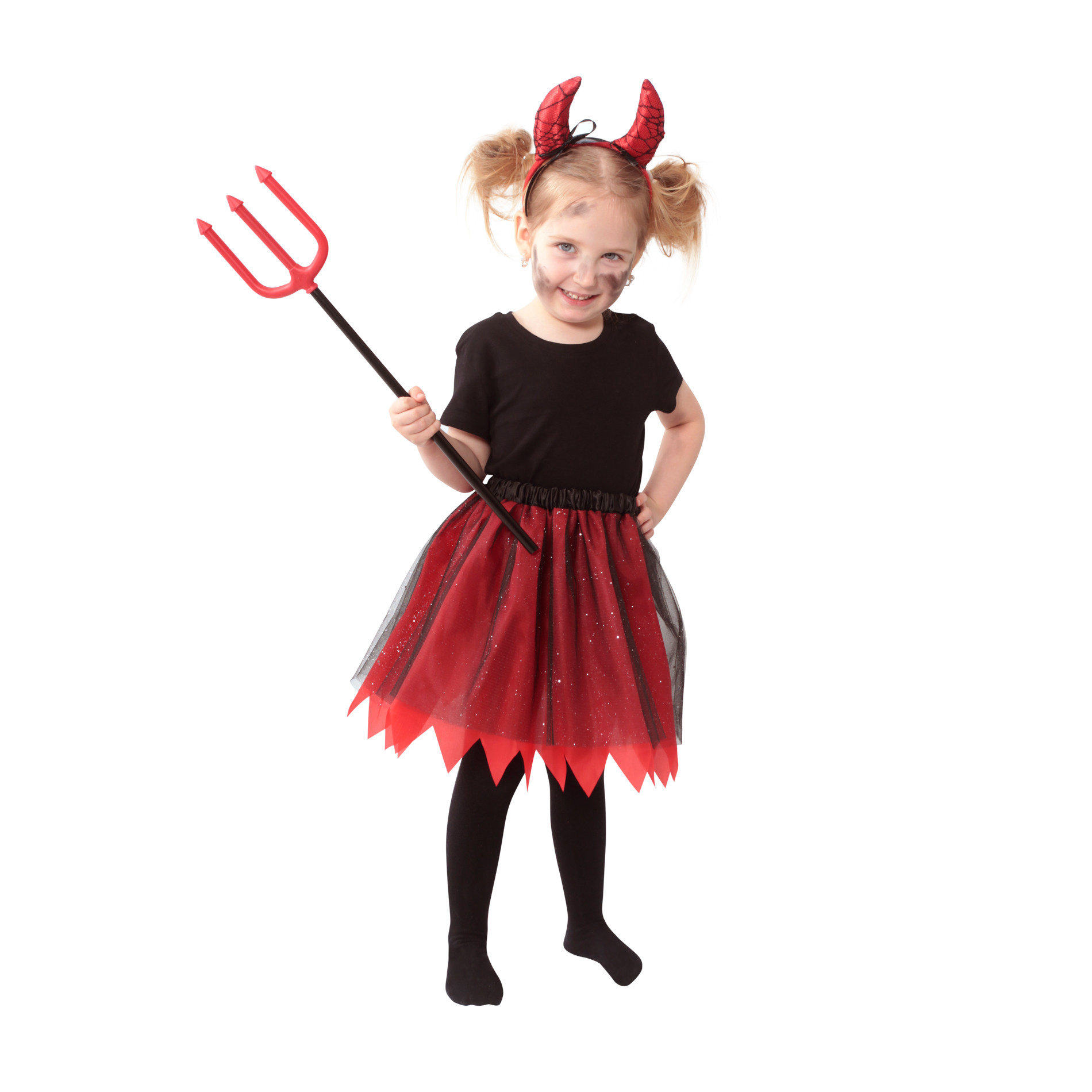 Children costume devil tutu skirt with accs.