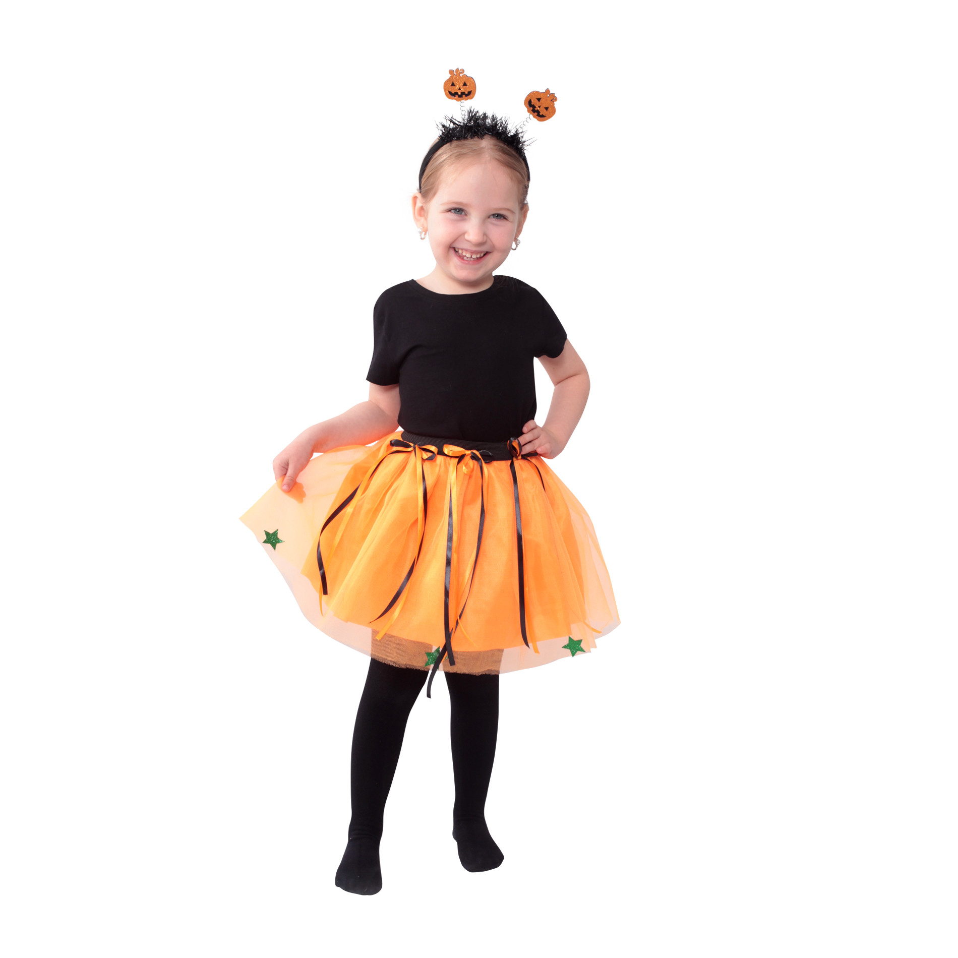 Children costume pumpkin tutu skirt with accs.