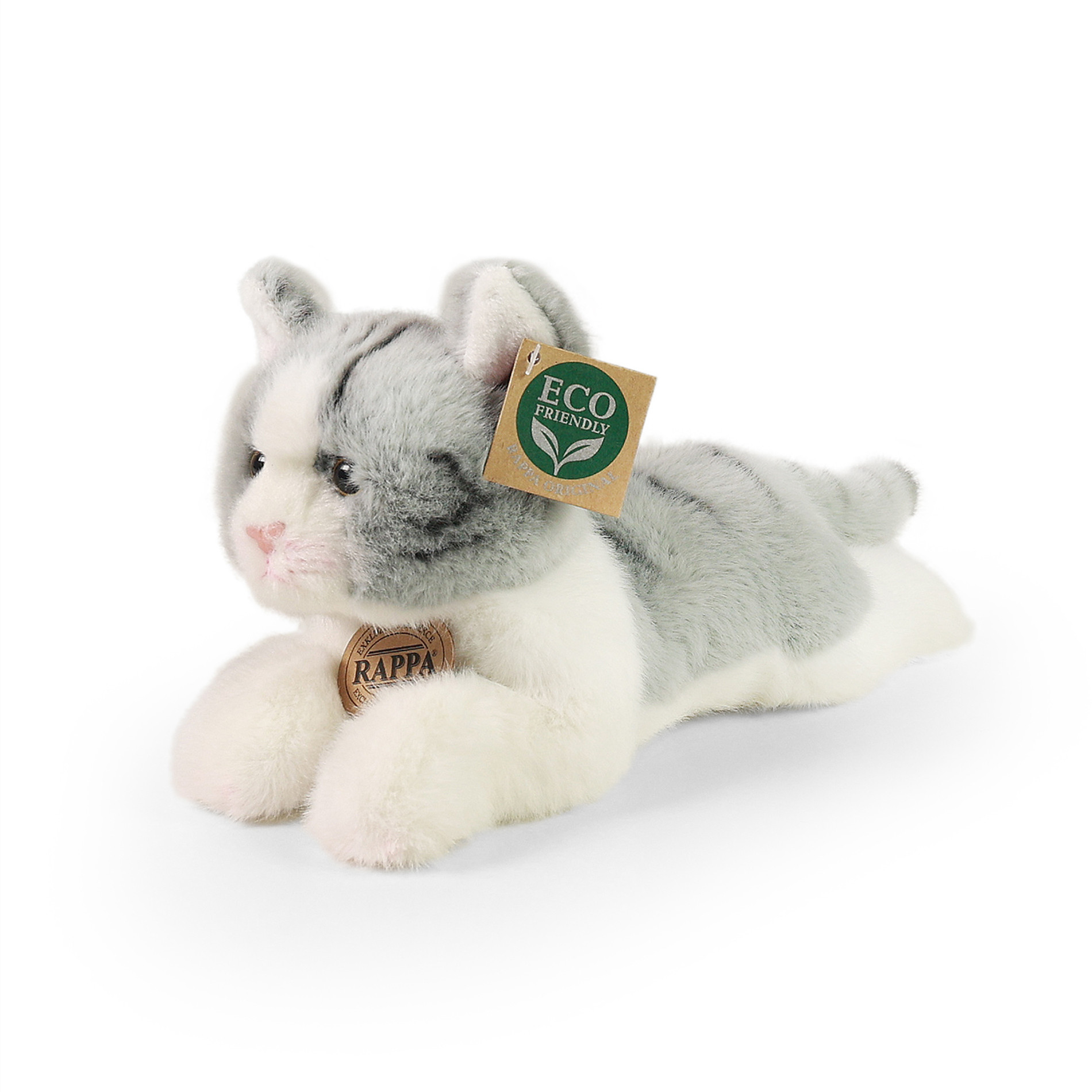 Plush grey cat 20 cm ECO-FRIENDLY