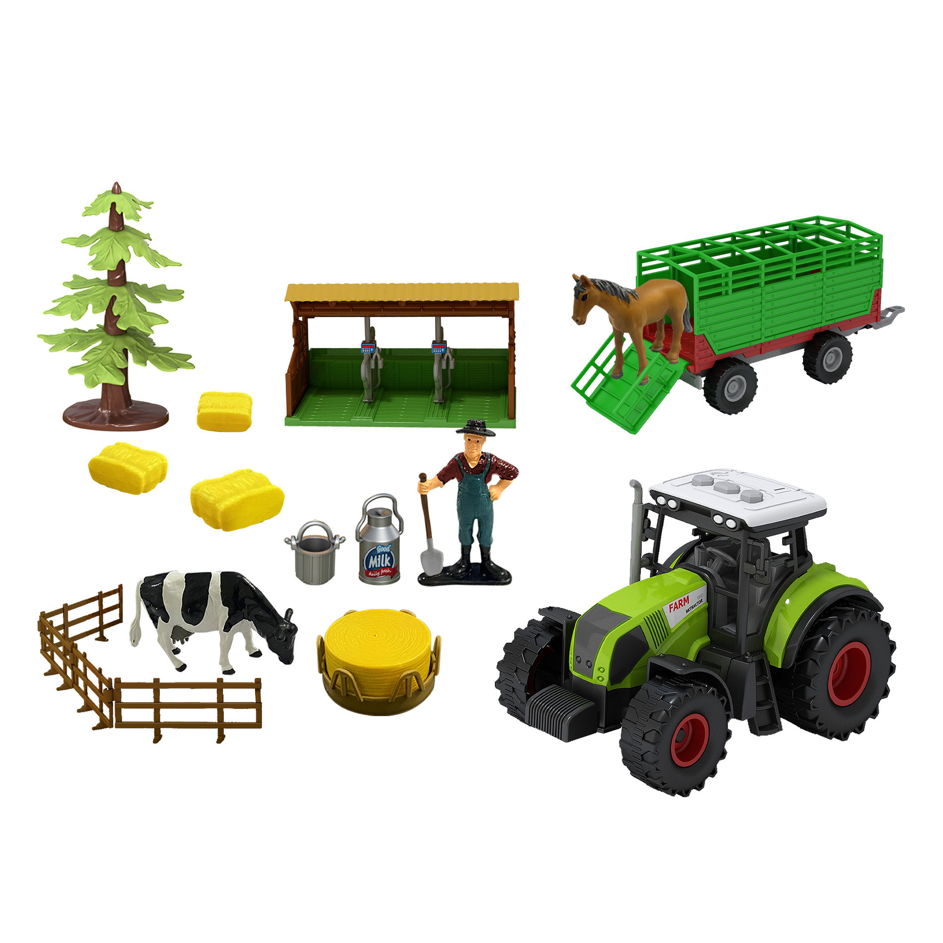 Tractor with siding and accessories