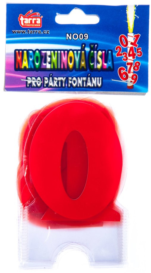 Birthday figures for fountain party 0-9