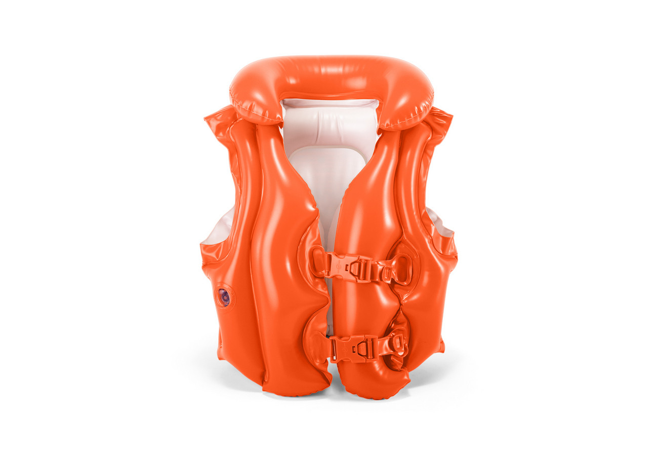 the infl. life jacket DELUXE red, 3-6yrs