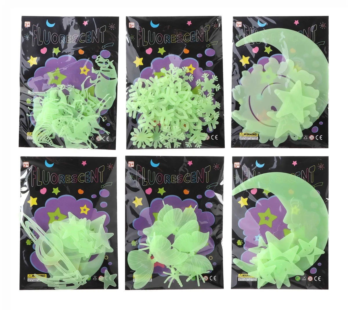Glow in the dark sticker 12 pcs
