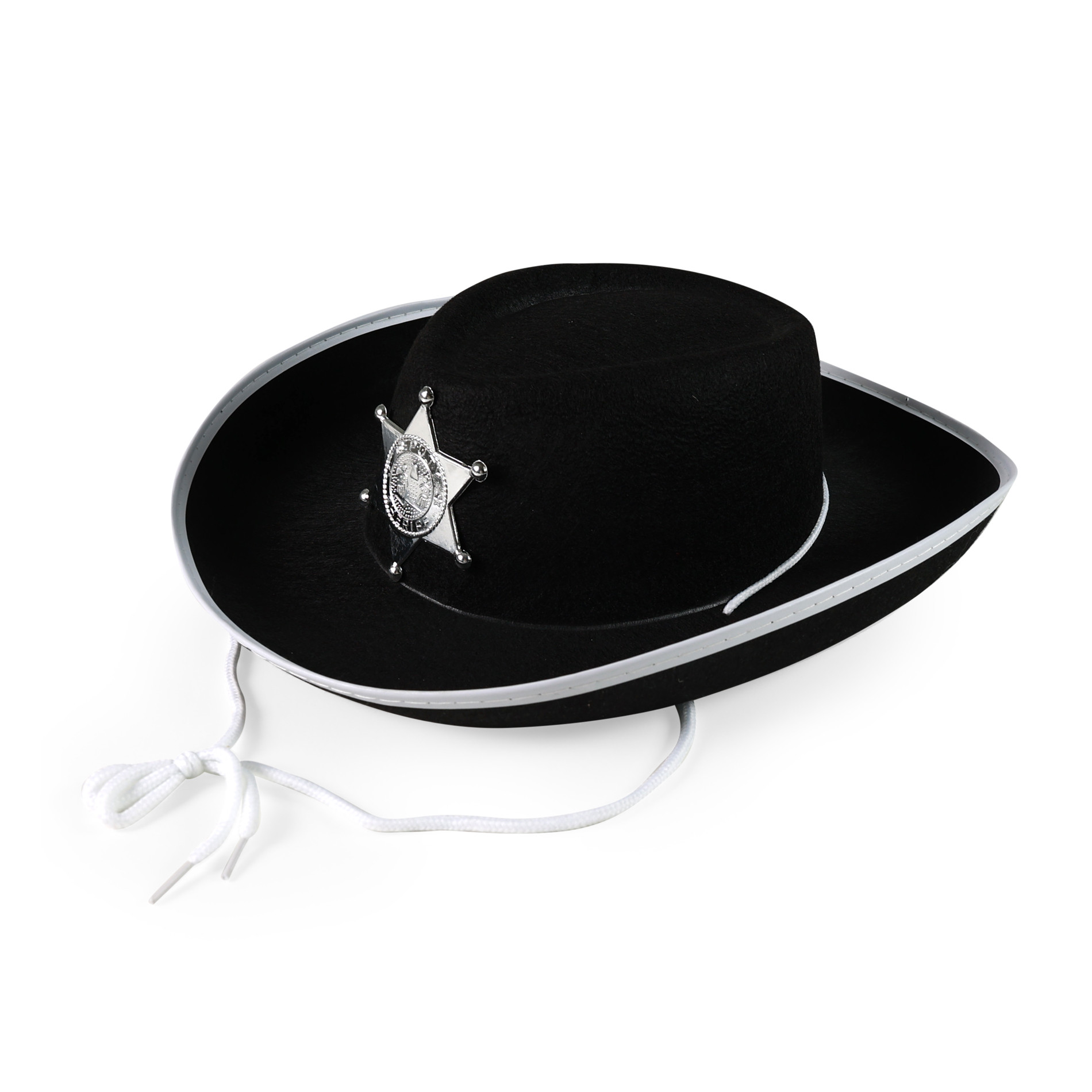 Children black sherrif hat