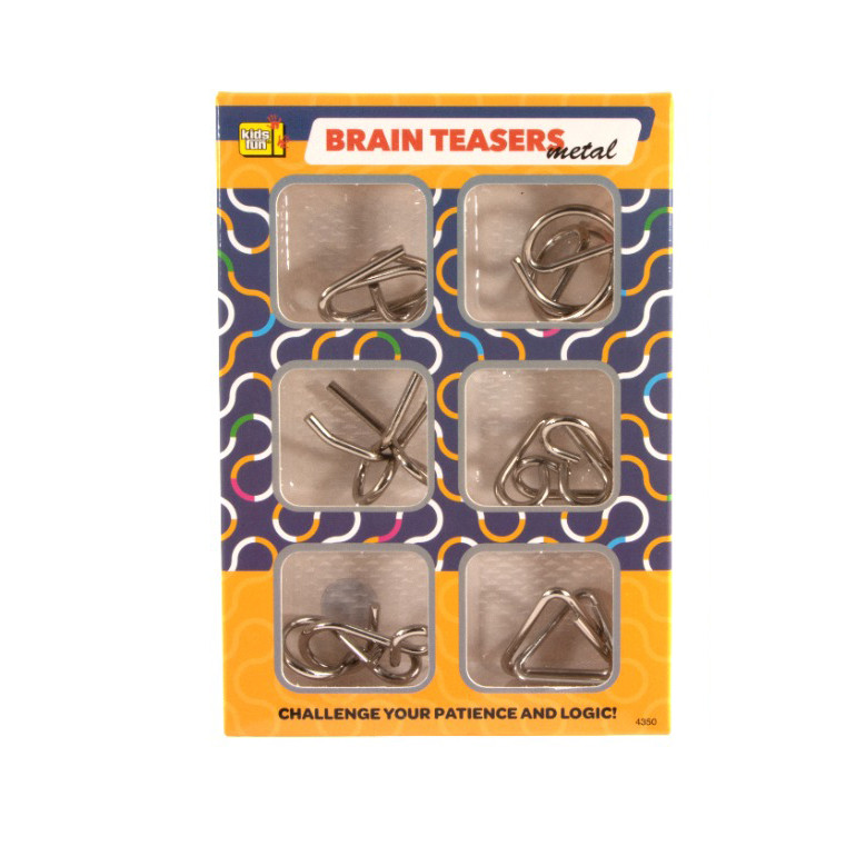 Set of metal brain teasers 6 games