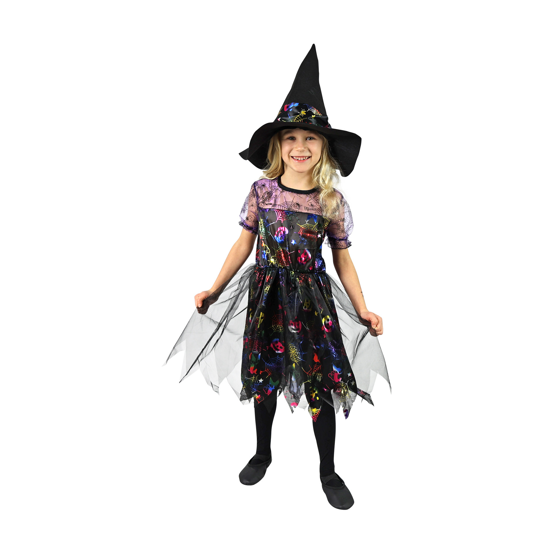 Children costume - colorful witch (M)