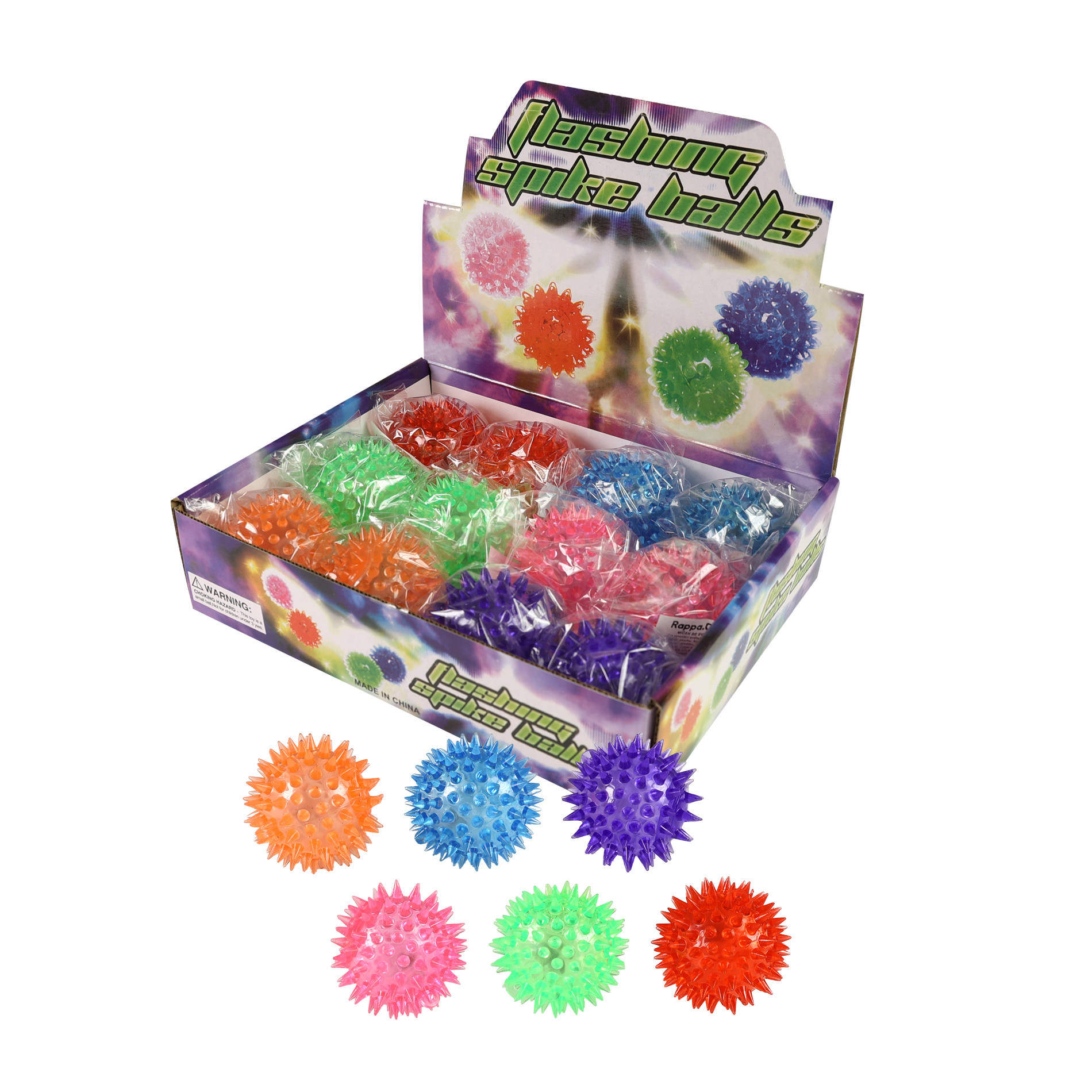 the spiky ball with light, 5.5 cm