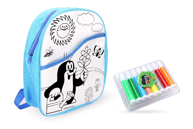Backpack Mole painting blue 30cm