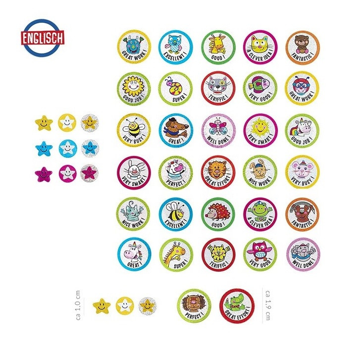 Glitter stickers 320 pcs