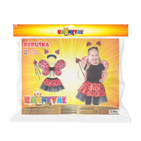 Children costume ladybug tutu skirt with wings