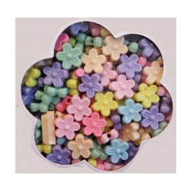 Bead set - flowers + 1 meter cord