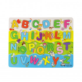 the wooden puzzle - alphabet