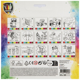 Water-paint coloring books 15 sheets