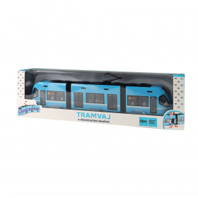Modern blue tram Ostrava design 47 cm