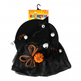 Children costume black witch tutu skirt with hat