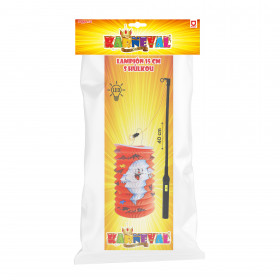 Lantern Halloween 15 cm with stick 40 cm