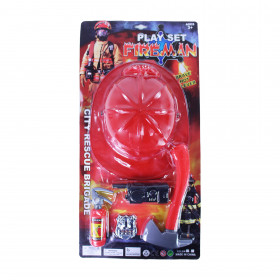 the fire set with helmet in blister pack