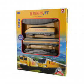 the RegioJet yellow train, sound & light