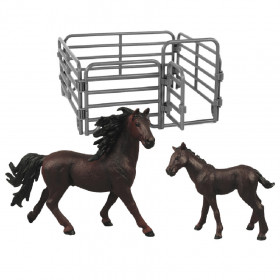 Horse set 2 pcs with fence