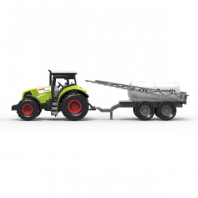 Plastic tractor with spraying siding
