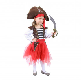 Children costume - pirate with hat (S) e-pack