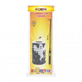 Latern Halloween 15 cm with stick 40 cm