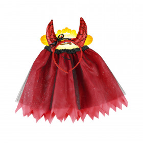 Children costume devil tutu skirt with accs.
