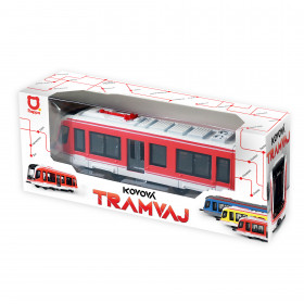 Tram metal red 20 cm