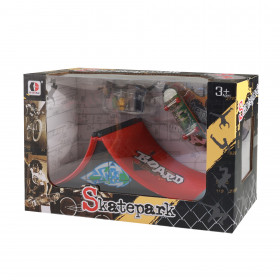 Skatepark - ramp and skateboard