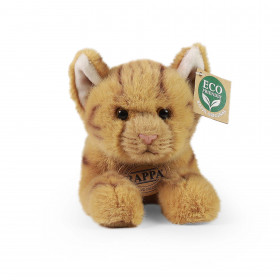 Plush brown cat 20 cm ECO-FRIENDLY