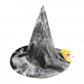 Witch hat with cobweb for adults