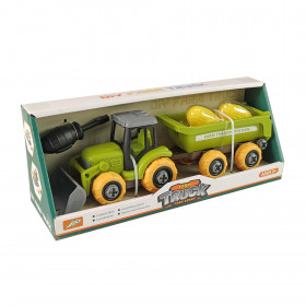 Plastic screw tractor with siding