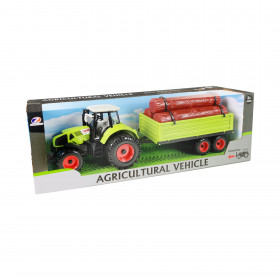 Tractor with trailer for wood 45 cm