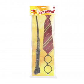 Wand wizard with glasses and tie