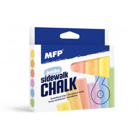 Sidewalk chalks M round 6 pcs mix