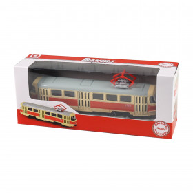 Metal Czech retro tram 16 cm