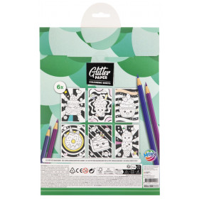 Sparkle coloring books A4 6 sheets/sheets